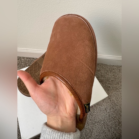 Old Friend Men’s Wide Sheepskin-lined Scuff Slipper Leather Size 9-10 - Picture 11 of 12